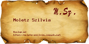 Moletz Szilvia névjegykártya